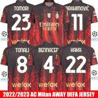 JS 2022-2023 Tomori Bennacer Ibrahimovic Kaka Tonali Away Football Jersey Soccer Sports Tee SJ