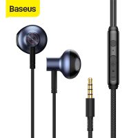 Baseus H19 หูฟัง แบบมีสาย 6D เสียงเบสสเตอริโอ แจ็ค 3.5 มม. พร้อมไมโครโฟน สำหรับโทรศัพท์ Xiaomi Samsung QC7311001