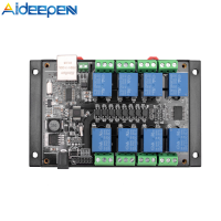 Aideepen อีเธอร์เน็ต RJ45 TCP/IP รีเลย์คณะกรรมการควบคุมระยะไกลช่องรีเลย์โมดูลคณะกรรมการ10A รีเลย์ควบคุมเครือข่ายรีเลย์สวิทช์ควบคุมโมดูลสำหรับการควบคุมบ้านสมาร์ท250โวลต์ /Ac ด้วยกรณี