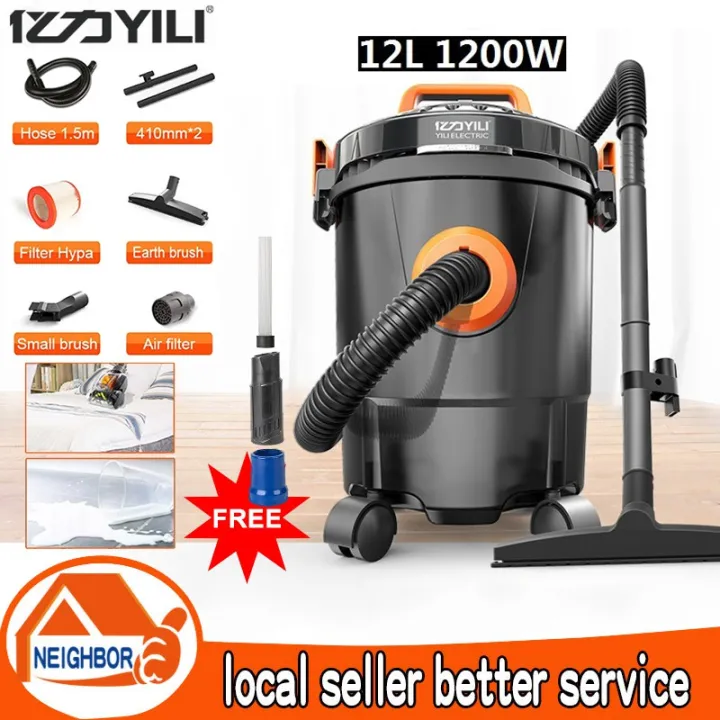 【In Stock】YILI 12L 1200W Household Carpet Vacuum Cleaner 3in1 WET DRY ...