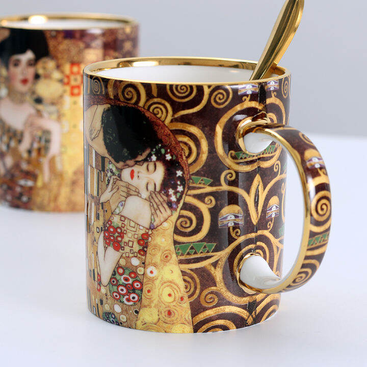 klimt-kiss-porcelian-mugs-coffee-cups-with-spoon-gustav-klimt-bone-china-wedding-birthday-present-office-drinkware