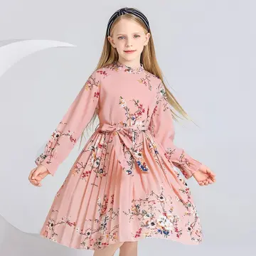 Girls long hot sale chiffon dress