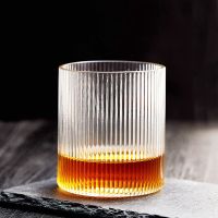 Patterned Glass Drinking Mug High-value Whiskey Beer Mug Household Transparent Glass Single Layer Cup Cups  Mugs Saucers