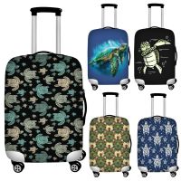 18/20/22/24/26/28/30/32inch Luggage Covers Elastic Sea Turtle Print Travel Suitcase Cover Protective Baggage Cover