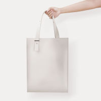 dashbrand DA04 Tote M - Grey กระเป๋าถือ หนังวัวแท้ มินิมอล สีเทา