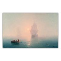 Ivan Aivazovsky Warship 》โปสเตอร์และภาพพิมพ์ผ้าใบวาดภาพศิลปะบนผนังสวยงามสำหรับภาพห้องนั่งเล่นตกแต่งบ้าน Cuadros ผ้าใบพิมพ์1ชิ้นกรอบไม้ด้านในหรือไร้กรอบ (ขนาดภาพสามารถปรับแต่งได้)