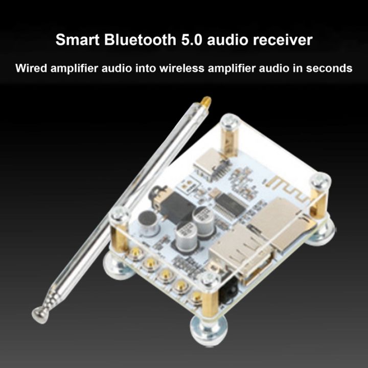 bluetooth-5-0-audio-receiver-module-3-5mm-audio-cable-remote-control-wireless-car-audio-amplifier-board-audio-radio-diy