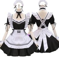 Cosplay Cute Maid Costume Black White Apron Dress Lolita Dress Anime Long Skirt Cafe Costume Cosplay Горничная Mucama