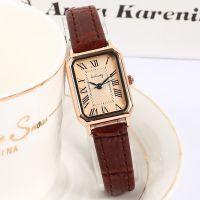 Roman numeral watch womens light luxury niche simple temperament design square retro junior high school student ins style 【JYUE】