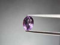 พลอยอเมทิสต์ (Amethyst) "อัญมณีแห่งความรัก ความสงบ" น้ำหนัก 1.07 ct ขนาด 5.8x3.9x7.7 mm. พลอยแท้ 100% เนื้อดี ราคาถูก