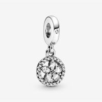 [พร้อมส่ง สินค้าแท้ ?] Pandora Sparkling Snowflake Circle Dangle Charm