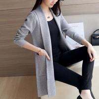 YUNZE Ready Stock Women Coat Wild Loose Long Knitwear Cardigan Sweater Pocket Long Sleeve Jacket