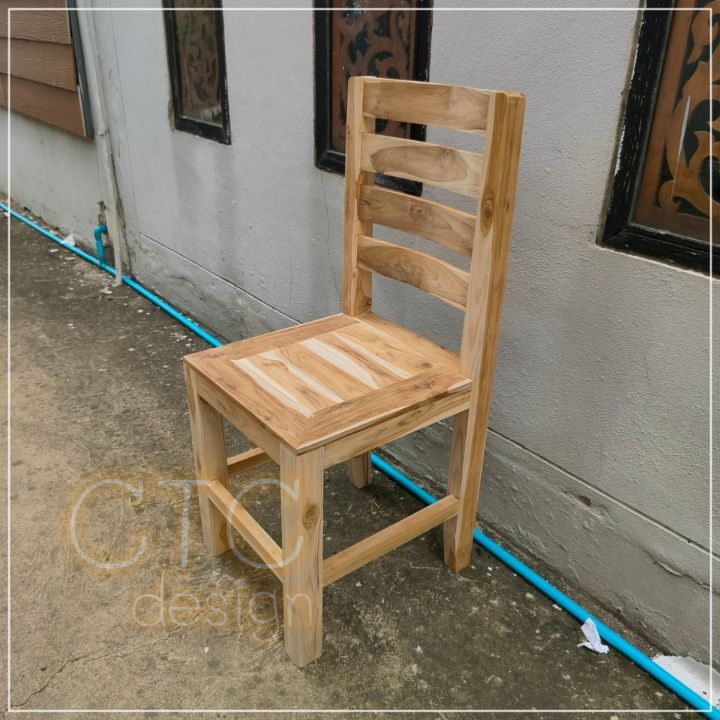 พร้อมส่ง-ctc-เก้าอี้โต๊ะอาหารไม้สัก-เก้าอี้ไม้สักแบบมีพนักพิง-เก้าอี้นักเรียนไม้สัก-งานสำเร็จรูปประกอบแล้ว-เก้าอี้ไม้สัก-งานดิบ