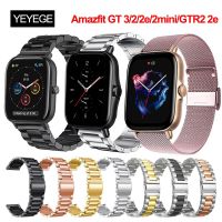 Watchband For Amazfit GTS 3 2/2e/4mini Stainsteel Steel Strap For Amazfit Bip 3 3Pro GTR 2 2e Bracelet GTR 4 3 3Pro 42 47 Correa Straps