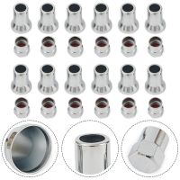 12 Set TR413 Chrome Car Truck Wheel Tyre Valve Stem Hex Caps W/ Sleeve Covers High Quality Replace Tires Car Accessories