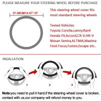 HushdgCar พวงมาลัยฝาครอบล้อหนัง PU สำหรับ S Koda O Ctavia สุดยอด Kodiaq Fabia Kushaq Fabia Karoq อย่างรวดเร็ว ภายในรถ Accessorieskouh