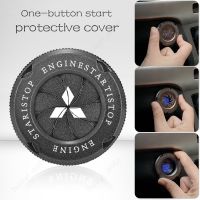 Mitsubishi Car Practical Decorative Accessories Engine Start/Stop Button Cover One Key Start Switch Cover Aluminum Button for All Mitsubishi Models