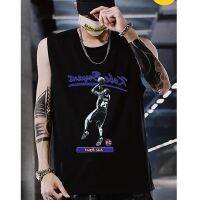 COD SDFSDTFGER Waistcoat T-Shirt Vest Men Street Wear ins Pattern No. 24 Trendy Loose Sports Fitness Wide Shoulder Basketball V