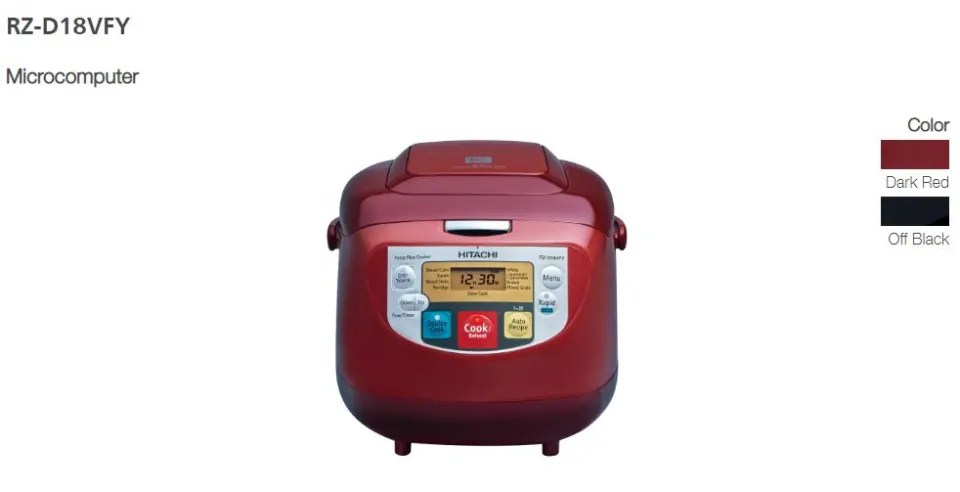 Hitachi - Rice Cooker - RZ-D18VFY, Azha's Chim & Thaptsha