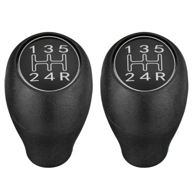 2X 5 Speed Manual Car Gear Shift Knob Shifter Lever Handle Stick for Peugeot 504 505 309 205 CTI Silver ABS