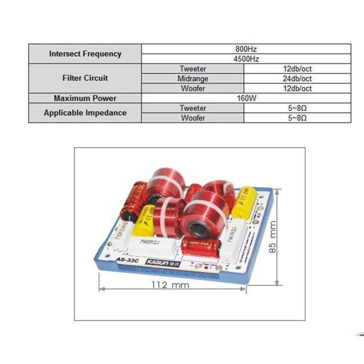 เบสกลางเสียงแหลม3way-ครอสโอเวอร์บอร์ดเสียงเบสลำโพงมืออาชีพตัวกรองความถี่สำหรับโฮมเธียเตอร์