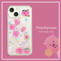 เคสโทรศัพท์อะคริลิครูปทรายเป็นประกายลายการ์ตูนน่ารักที่เข้ากันได้กับ iPhone 15 Plus 14 13 11 Pro Max 15Pro เคสกันกระแทกเคสหลัง PC แบบแข็ง