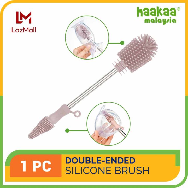 Haakaa Double-Ended Silicone Brush Blush