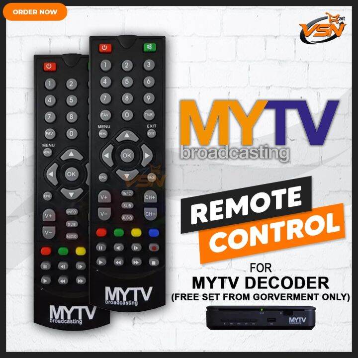 Remote Control Mytv For Set Unit Edaran Kerajaan Percuma Digital