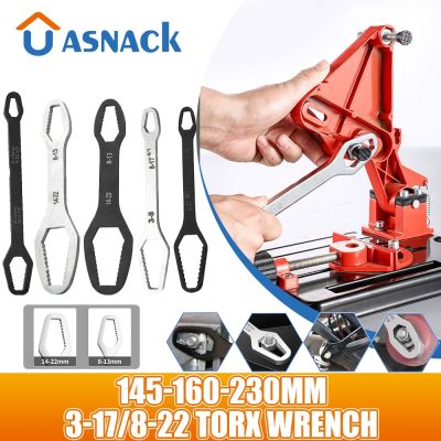 3-17/8-22mm Universal Torx Wrench Self-tightening Adjustable Glasses Wrench Board Double-head Torx Spanner Hand Tools For Home