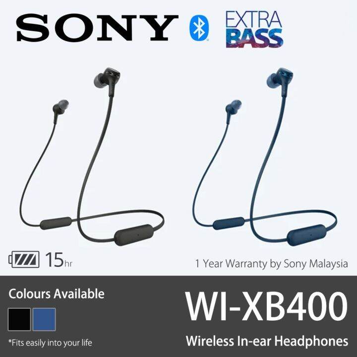 SONY WI-XB400 Wireless Stereo Earphones Bluetooth 5.0 Sport Earbuds ...