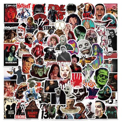 10/30/50pcs/pack Cool Horror Movie Terror Halloween decor Stickers For Draw-bar frame Childrens Toy Car Skate Computers Laptop Stickers Labels
