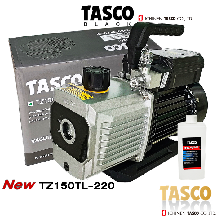 แวคคั่มปั๊ม-tasco-tz150tk-220-2stage-151-ลิตร-นาที-tascoblack-5-3-cfm-vacuum-pump