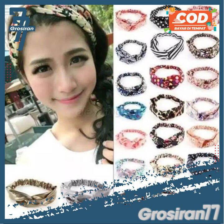 Bandana headband Silang Soulmate Chibbi /Bando Silang Fashion Korea