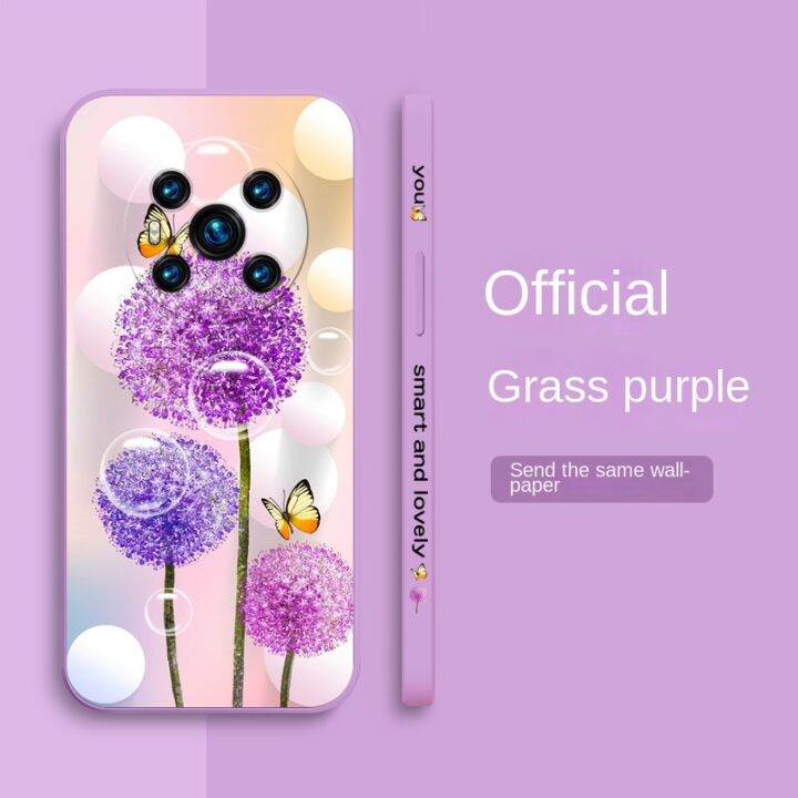 สายฟรี-honor-magic-4-pro-3-pro-ฝาครอบโทรศัพท์-dandelion-flower-อย่างมีสไตล์เคสซิลิโคนเหลวเคสกันกระแทก