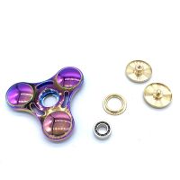 Colorful luxury triangle fingertip gyroscope exotic decompression spinner toy