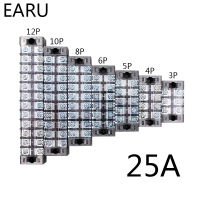 1 PC 25A 600V คู่แถว Barrier สกรูขั้วต่อสายไฟ TB Series 3 4 5 6 8 10 12 ตำแหน่งวิธีโรงงานขายส่ง-Jiieu