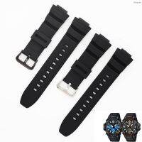 ⌚ Watch strap accessories สายนาฬิกายางเหมาะสำหรับยุโรปตะวันตก MCW 100H 110H W-S220 HDD-S100 อุปกรณ์เสริมสายรัด