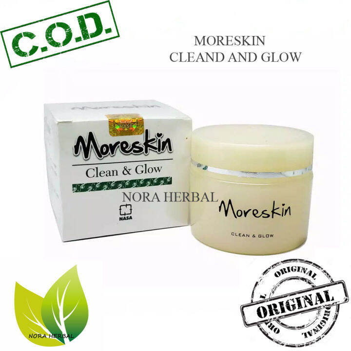 MORESKIN CLEAN AND GLOW CREAM UNTUK MEMBANTU MENCERAHKAN KULIT DAN