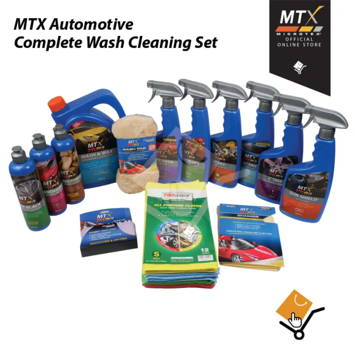 Microtex Mtx Automotive Complete Car Wash Cleaning Kit 