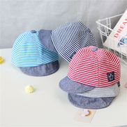 GOLDEN Cotton Striped Kids Girls Boys Soft Eaves Sunshade Hats Caps Baby