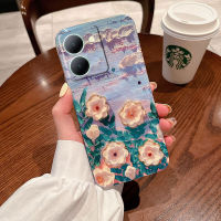 เคสโทรศัพท์ Vivo Y36 Y02A Y02 สวยการออกแบบพิมพ์ลายดอกไม้นุ่ม เคสVivo Y36ใหม่2023ฝาครอบโทรศัพท์