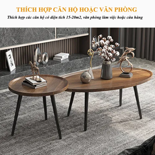 Bàn Trà Đôi Decor Phòng Khách Hiện Đại Vintage Mộc Mạc Style ...