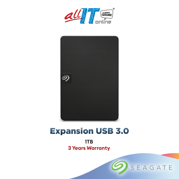 Seagate Expansion USB 3.0 Portable External Hard Disk Drive - Black ...