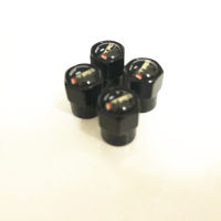 จุกลมยางรถยนต์ พร้อมโลโก้  TRD 1 ชุด (4 อัน) ดำ- Car Tire Valve Caps