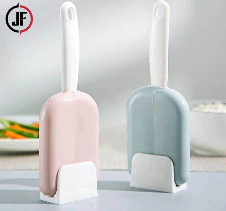 Nonstick Standup Rice Spoon with Automatic Opening Closing Dust