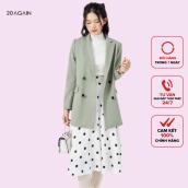 Áo khoác dạ nữ dáng dài 20AGAIN, phong cách Hàn Quốc, dày dặn, ấm áp KDA1738