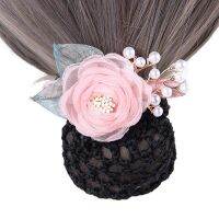 Koreas new fabric simulation three-dimensional flower hair accessories professional nurse head flower pearl hairpin