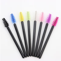 200 pcs Mini Disposable Eyelash Brushes Black Handle White Brush Eyelash Extension Tools One-off Lash Brush Mascara Wands tool