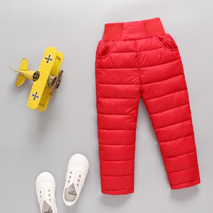 yorchid-children-trousers-for-girls-boys-long-pants-winter-thicken-warm-down-kids-autumn-clothing-waterproof-snow-pants