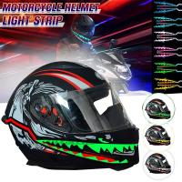 Shark Style หมวกกันน็อคมอเตอร์ไซค์ LED Strip Light Helmet Night Modified Strip Helmet Light Strip Luminous Sticker Signal Waterproof